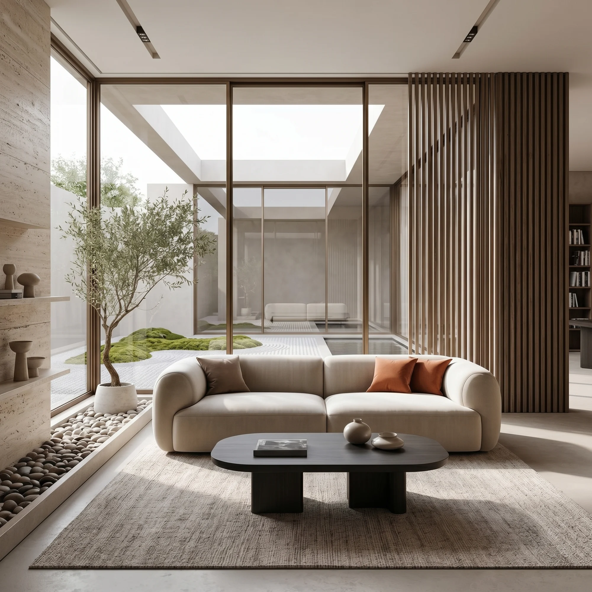 beige-two-seater-sofa-with-a-modern-design-1.webp Beige Two-Seater Sofa with a Modern Design - Image 1