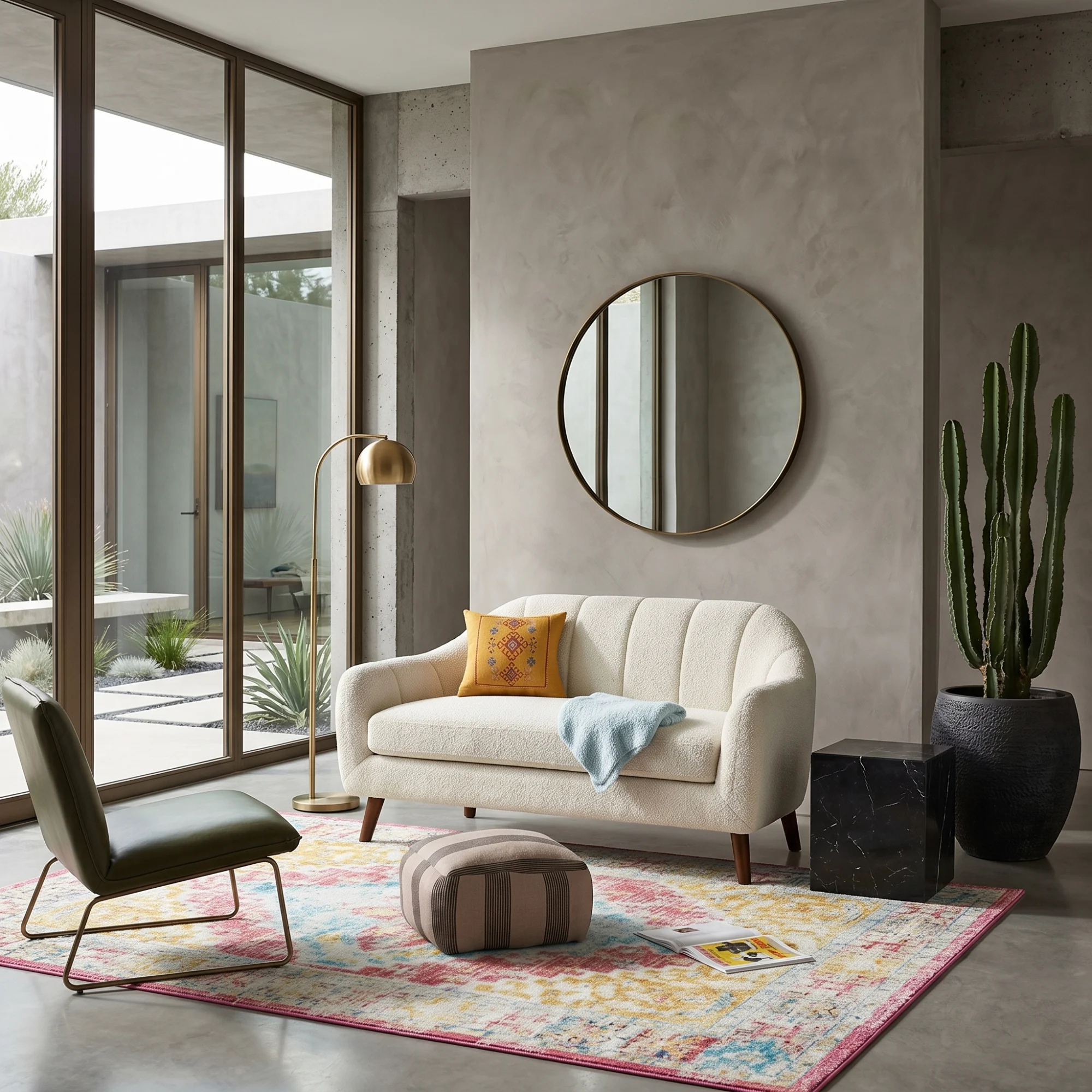 elegant-off-white-two-seater-sofa-with-modern-appeal-1.webp كنب ثنائي لون أوف وايت بتصميم عصري أنيق - الصورة 1