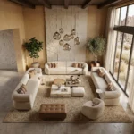 Grand Comfort Cozy Beige Sofa Set – Ultimate Family Lounge Hub