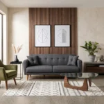 Gray Two-Seater Sofa