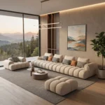 Luxury Contemporary Sofa Combining Modern Style and Beauty – Light Beige