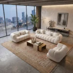 Luxury Off-White Sofa Set – Sophisticated Elegance for Upscale Living Rooms