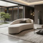 كنبة مقعدين بتصميم عصري – لمسة أنيقة بأبعاد مدمجة