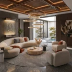 Royal Curved Beige 3-Piece Sofa Set – Fluid Rounded Architecture & Luminous Warmth