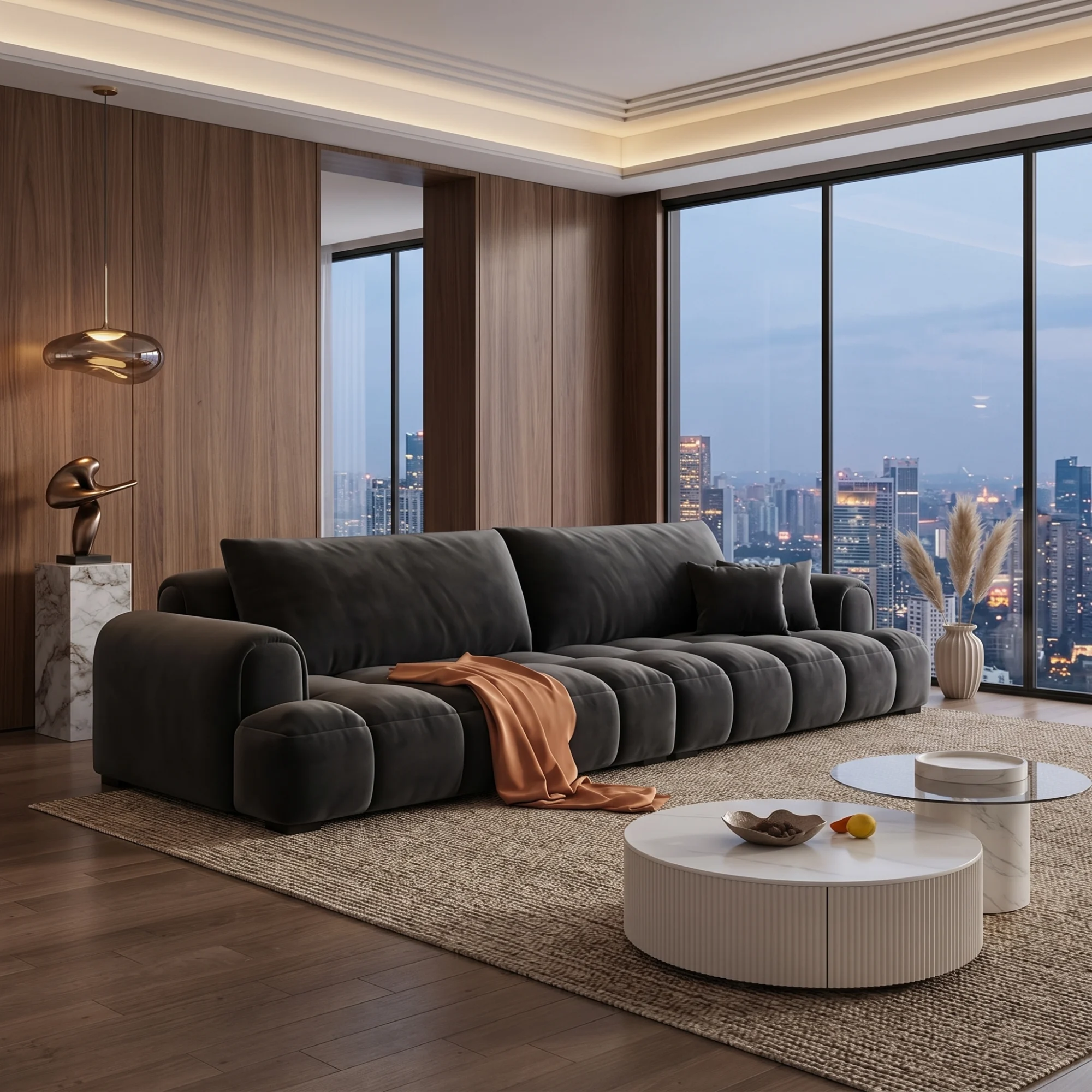 urban-chic-black-sofa-1.webp Bold Modern Black Sofa – Executive Elegance & Inviting Warmth - Image 1